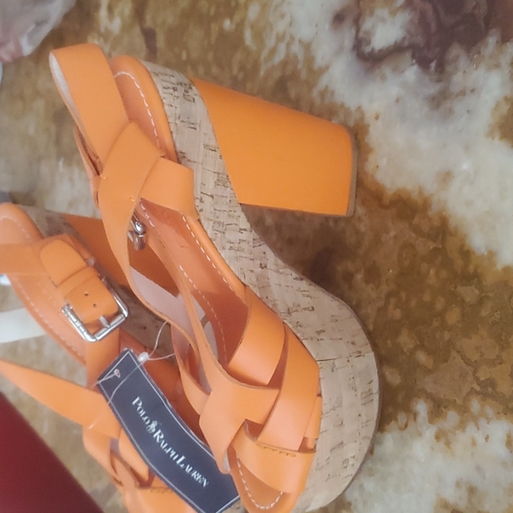 Polo Ralph Lauren Purple Label Platform Heel Shoe, New Shelf Pull $525.00 Retail - Picture 7 of 11